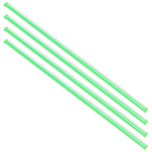 Uxcell akrilni okrugli štap, 1/4 prečnika 10 inča dužine, ravna Zelena linija,čvrsta plastična PMMA šipka 4kom