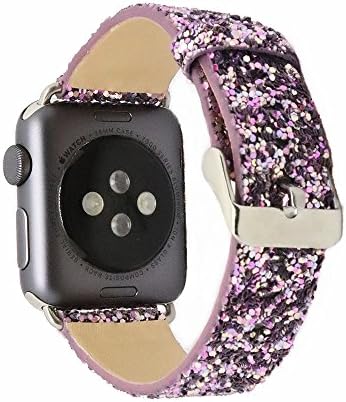 SEOAURA kompatibilna Apple Watch kožna traka 38mm 40mm Žena, Bling Glitter Strap Zamjena IWATCH serija 5 4 3
