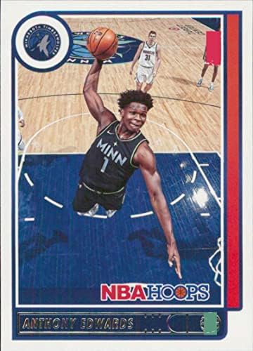 2021-22 Panini NBA HOOPS 151 Anthony Edwards Minnesota Timberwolves Službena NBA košarkaška karta u sirovom