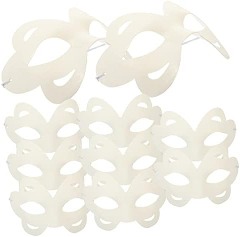 ClaspEed 20 kom diy ručno oslikane maske Bijele maske za kostime za odrasle za odrasle maske