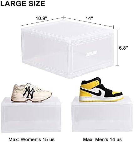 Kutije za cipele čiste plastike - Spakiraj tenisica za cipele s prednjim cipelama za ormare, ulazni