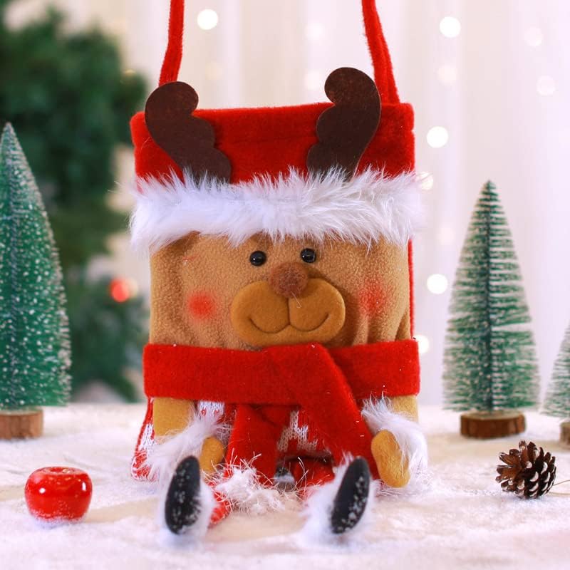 Lmbabter Božić Candy Bag Božić mali poklon Tote Torbe 4kom Božić poslastica torbe Božić drvo