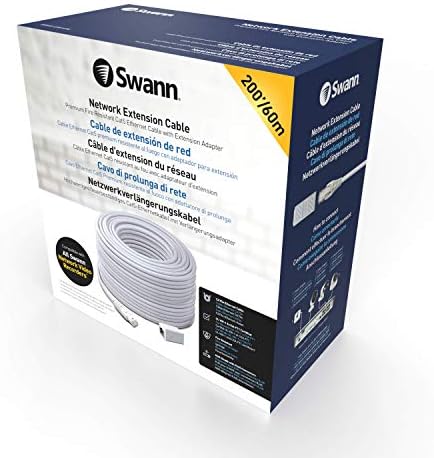 Swann Security Cat5 Ethernet kabel, NVR produžni kabel za POE kameru, 200 ft / 60m, SWNHD-60MCAT5E