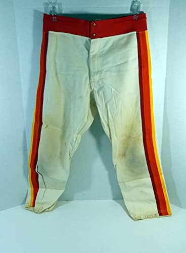 1985 Houston Astros Mark Bailey # 6 Igra Polovne bijele hlače 35-25 DP24439 - Igra Polovne MLB hlače