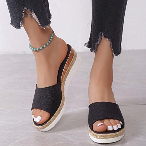 RBCulf Womens Wedge Sandale Indoor Soft Comfort Platform Papuče Sandale Flip Flops Plaža Slip
