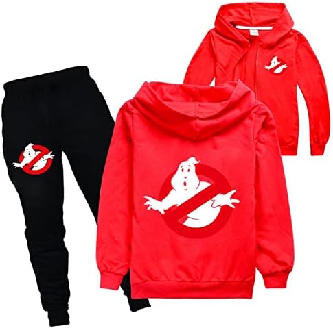 Leeorz teen trenerke Ghostbusters dugih rukava s kapuljačom i hlačama dječake Djevojke 2 komada Cauasl jakna sa zatvaračem Outfit