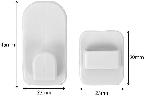 Zukeegg kuke za viseći ljepljivi kukir Set ABS ljepljive trake za udaljenu kontrolu Držač zida za TV klima uređaj 4pcs / set