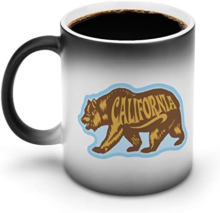 California Bear Creative Diskoloration keramička šolja za kafu šolja za promenu toplote smešna