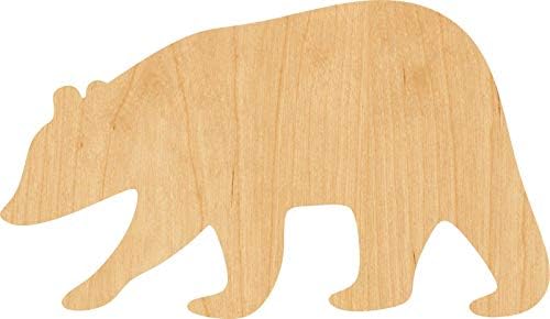Risalana Brown Bear Laser Cut Out Wood Shape Craft Supply-Woodcraft