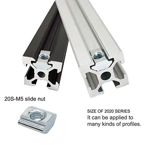 40kom M5 Slide in T matica Tee klizna matica za ekstruziju aluminijuma sa profilom 2020 Sereis Slot 6mm