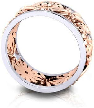 Ploy Pailin 925 Silver White Topaz& Morganite žene Nakit Vjenčanje angažman prsten SZ 6-10
