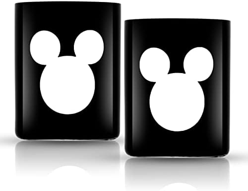 JoyJolt Disney Luksuzni Mickey Mouse Dvostruko Staromodan Whisky Naočare. 2x Evropske kristalne