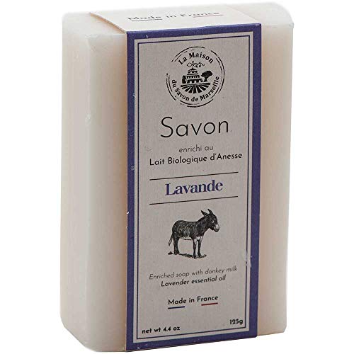 Maison du Savon de Marseille-francuski sapun napravljen od svježeg organskog magarećeg mlijeka - lavanda miris - 125 Gram Bar