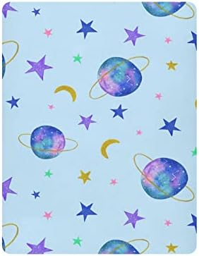 Space Cartoon Planets Crib listovi za dječake Djevojke Pakiranje i reprodukcijski listovi prijenosni mini