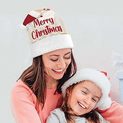 Božić Santa šešir, Sretan Božić Santa Claus Božić šešir za odrasle, Unisex Comfort Božić kape za Novu godinu svečani