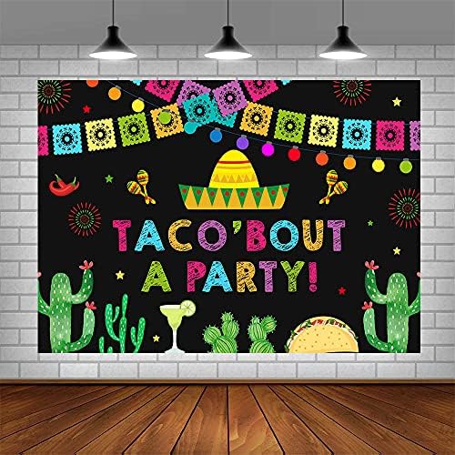 ABLIN 7x5ft Taco Bout a party pozadina šarene zastave Cactus fotografija pozadina Baby tuš dekoracije