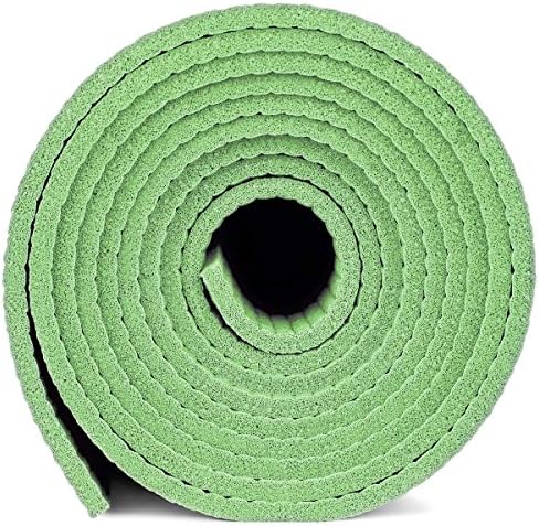 YogaAccessories 1/4 Debeli Deluxe visoke gustine neklizajuće vježbe Pilates & amp; prostirka za jogu ,Jasmin zelena