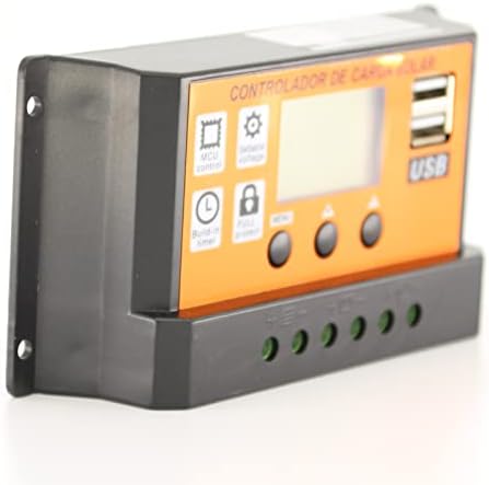 10a kontroler solarnog punjača, 12v/24v solarni PWM negativni Zemaljski solarni panel Regulator sa dvostrukim USB portom & amp; PWM LCD ekran