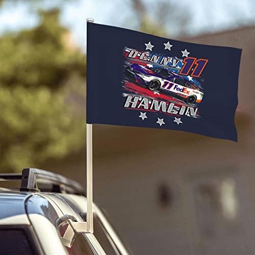 Denny Hamlin 11 2 paket zastava zastava prozora na zastavi model Personalizirani dvostrani dekor automobila 12x18 u