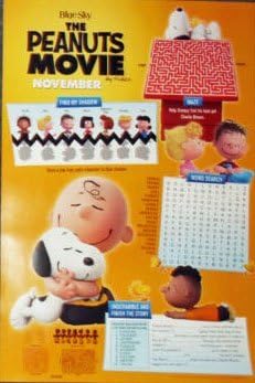 Kikiriki film - 13.5 X20 D / S originalni promonični poster Charlie Brown Snoopy 2015