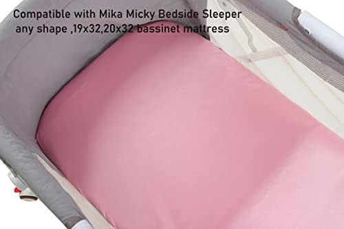 Satin bassinet list 1 Paket Ultra Mekani svile kompatibilan s mika malim spavaćim spavaćim spavaćicom savršeno