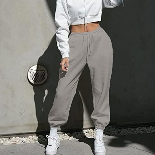 Znojne hlače za ženske baggy cinch donje lounge hlače plus size pamučne pantalone za vježbanje