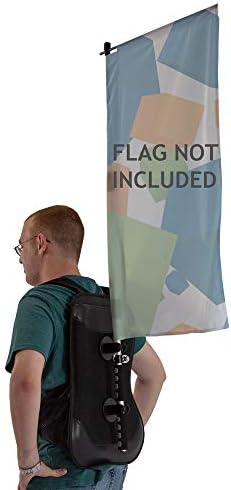 Vispronet hodajući ruksak, zastava pravokutnika zastava za zastavu - Human Bilbord ruksak zaslon, uklapa pravokutne zastave od 1,5ft x 2,2-3,0ft