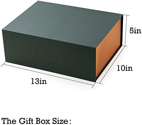 Tamno zelena zelena velika poklon kutija sa poklopcem 13x10x5 inčni poklon kutije magnetske