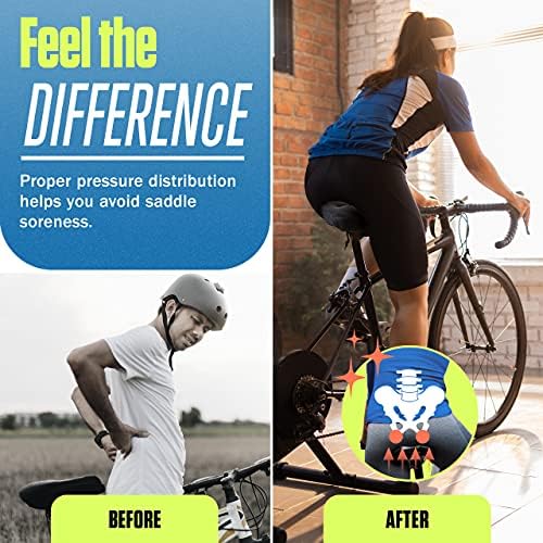 KT - Sportska presvlaka za sjedenje za bicikle podstavljene navlake za bicikle, udobna zamjena za Gel bicikle, kompatibilna sa stacionarnim i biciklima za vježbanje