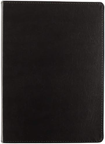 C. R. Gibson crna kožna velika bilježnica časopisa, 7,5 Š x 10,25 L, 192 stranice