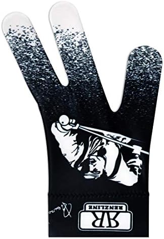 RENZLINE BOOL CUE rukavice Biljarder - bijela / crna - za lijevu ruku - jedna veličina odgovara svima