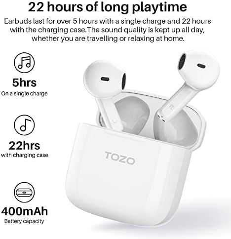 Tozo A3 bežične slušalice Bluetooth 5.3 polu-slušalice lagane slušalice & amp ;Tozo PA1 Bluetooth