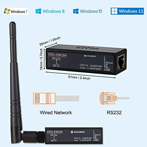 ARAIERD mali RS232 na WiFi serijski Server WiFi na RS232 Converter 802.11 b / g/n bežični mrežni modul podržava
