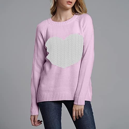 Ženska džemper za posadu Dugačak međuhrambeni temperament za razvezanje rezovječni pleteni džemper pulover