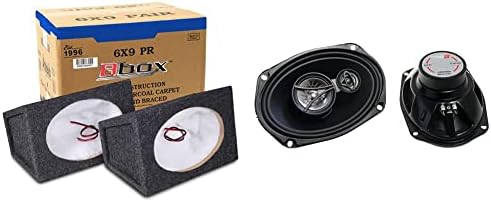 BBOX PRO audio podešene kutije i kućišta za zvučnike - 6x9 kutija zvučnika za odličnu zvučnu kvalitetu i Cerwin Vega XED693 6 x 9 350W MAX / 45W RMS trosmjerni koaksijalni zvučnik W / 0,75