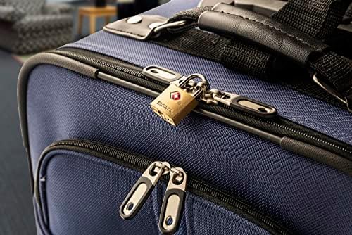 Brinks - 22mm TSA odobreni čvrsti mesingani kućni katanac, 4-pakovanje - hromirani čelični šecku, TSA je odobrio