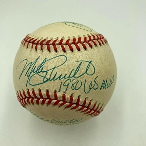1980. Philadelphia Phillies World Series Champs multi potpisan bejzbol PSA DNK - autogramirani bejzbol