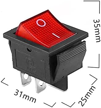 BOLSA KCD4 Raker prekidač 2 Pozicija 4 igle / 6 pinova Električna oprema sa svjetlosnim prekidačem prekidača