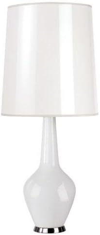 Robert Abbey WH730 lampe sa prozirnim Ceramik Blanco pergamentne nijanse, bijelo kućište / polirani nikl