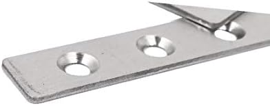 X-Dree vrata od nehrđajućeg čelika umetnuti nakloni šarke srebrni ton 64mm x 21,5mm (Puerta del Gabinete, inserción de acero inoksidable, kompenzación, pivote, bisagra, tono plateado, 64 mm x 21,5 mm