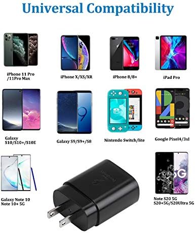 USB C brzi punjač, 25W Super zidni blok za brzo punjenje za Samsung Galaxy Note10/ 20 Plus S22 S21 S20 5G Ultra,