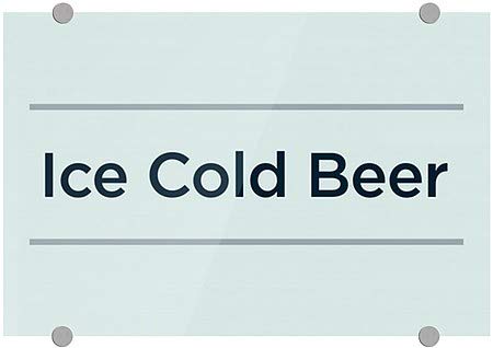 CGsignLab | Ledeno hladno pivo-jezično teal Premium akrilni znak | 18 x12