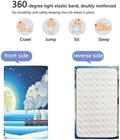 Zvjezdani šumski tematski plahte, prenosivi mini krevetići listovi mekani madrac za djecu za djecu za