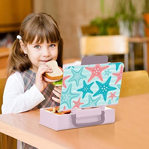 Mcchiver Starfish Beach Bento kutija za ručak za ručak sa ručkom Portable Dečija ručak sa kašikom