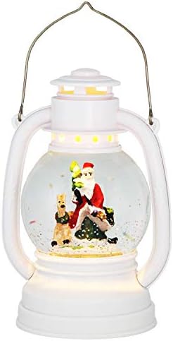 Wondinge Christmas Snow Globe fenjer sa 6 sati tajmerom, baterijama u boji baterije i vode WATERNing Santa za