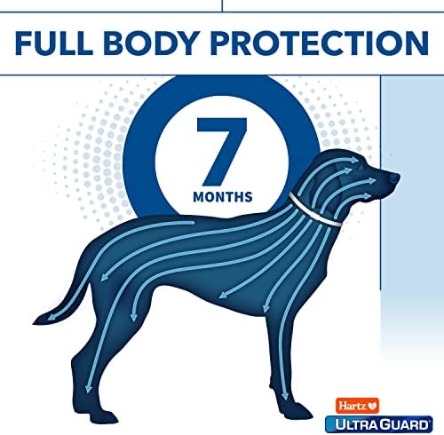 Hartz UltraGuard Flea & amp; ovratnik za krpelje za pse i štence, 7 mjeseci zaštita i prevencija buva i krpelja po ovratniku, Bijeli, do 20 inča vrat