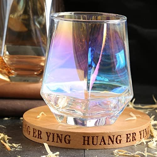 Dijamantne naočare za vino Set od 4 stijene naočare Whiskey Glass 10 oz Crystal Bourbon,konjak,Scotch,