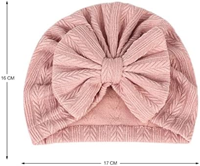 QandSweat 0-24 mjeseca šeširi za novorođene djevojčice pamučna i lanena kapa za dojenčad veliki luk šešir