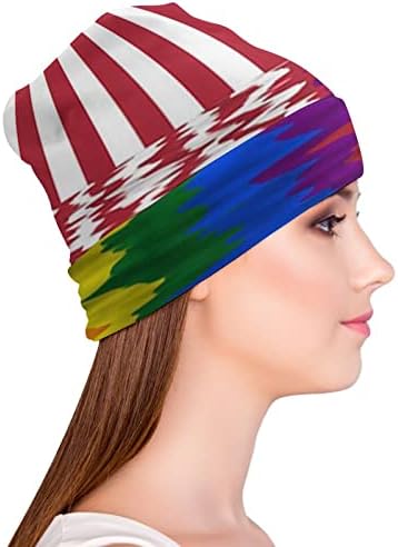 BAIKUTOUAN LGBT SAD Zastava Print kapice za muškarce žene sa dizajnom Lobanja kapa