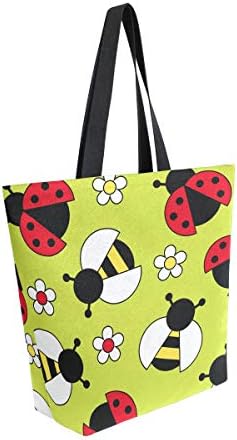 Modne Ležerne torbe za višekratnu upotrebu Ladybird i Bee Ladybug muške ženske torbe za rame